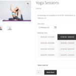 booking type front end view