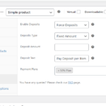 Deposits Option in Product Data Meta Box - Deposits for WooCommerce