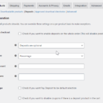 Deposit for woocommerce products settings