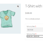 Delivery date & time on Shop page