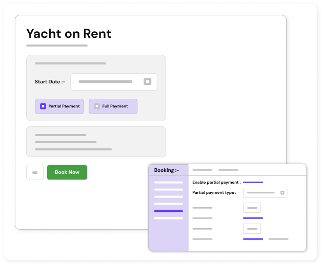 Accept partial payments in booking and appointment plugin