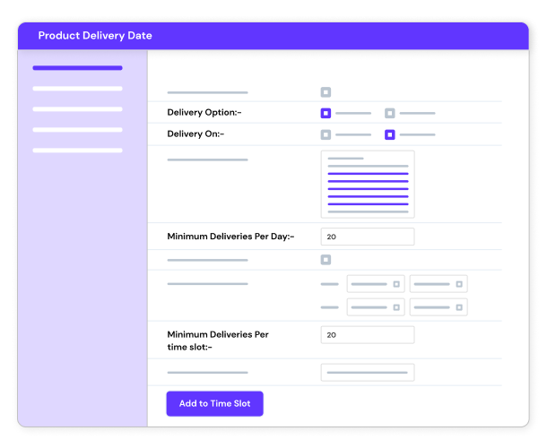 Limit the number of products acceptable for delivery