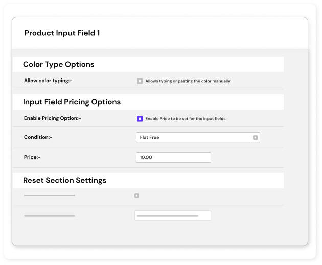 Set extra charges for the customization option in product field for WooCommerce plugin