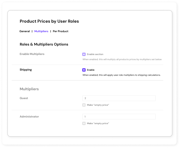 Manage shipping charges based on the user roles