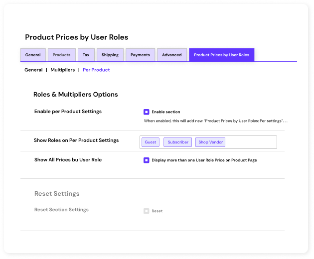 Restrict pricing change only for selected user roles