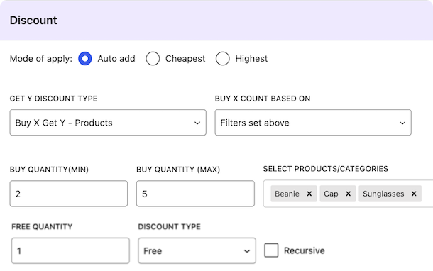 Flexi BOGO for WooCommerce - Discount