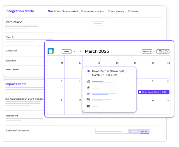 BKAP Integration and import Settings Google calendar 2