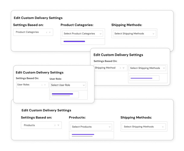 Cross-functional delivery schedule combos