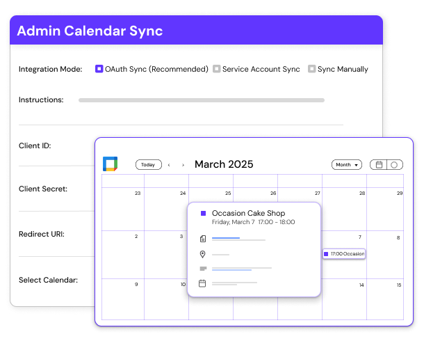 google calendar integration