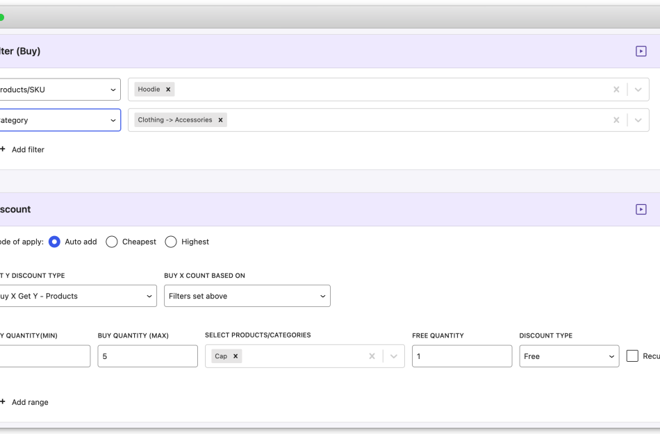 Flexi BOGO - Products and Categories