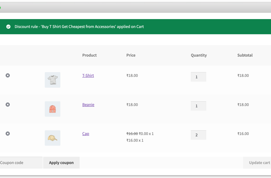 Flexi BOGO for WooCommerce - Buy X Get Y Cheapest (1 Quantity Free)