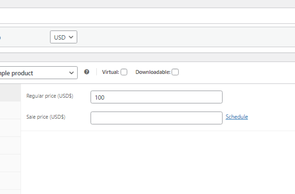 per product currency settings