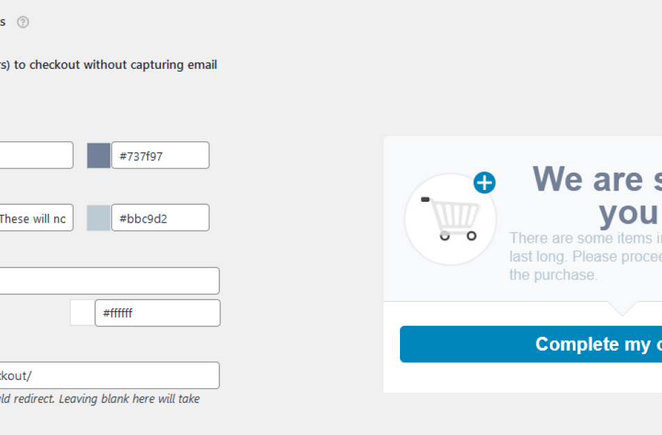 Recovering abandoned cart sales with message before visitors leave the site